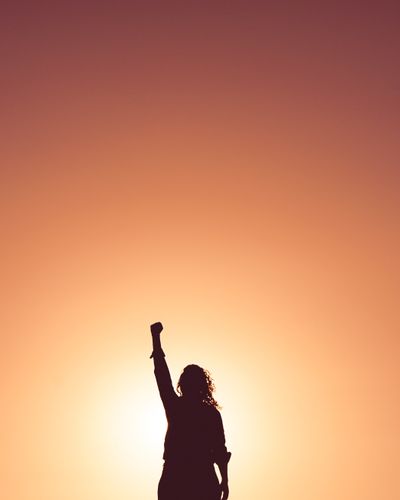 standing at sun rise